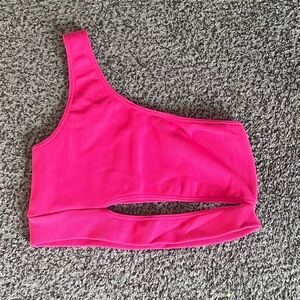 One shoulder crop top